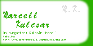 marcell kulcsar business card